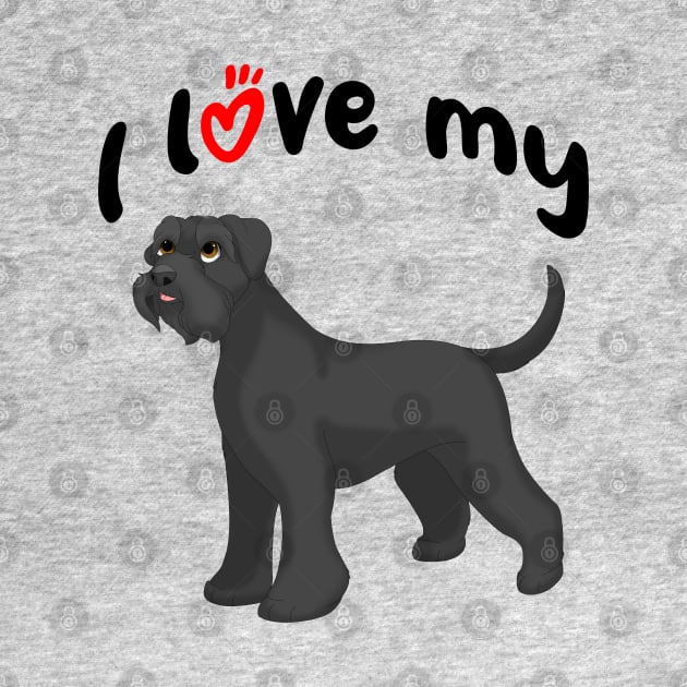 I Love My Schnauzer Dog by millersye
